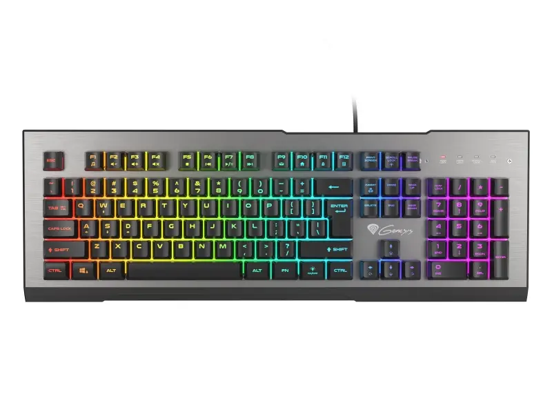Genesis Rhod 500 RGB Teclado Gaming USB QWERTY Español Negro Gris