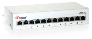 PATCH PANEL DE SOBREMESA CAT 6 APANTALLADO 12 PUERTOS EQUIP