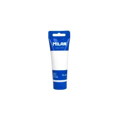 Milan Tubo de Pintura Acrílica 75ml - Pigmentos Mezclables - Color Blanco