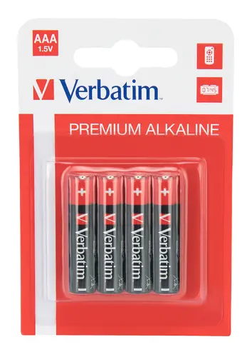 Verbatim Pilas Alcalinas AAA LR03 - Pack de 4 Unidades