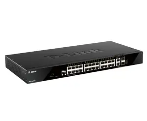 SWITCH GESTIONABLE D-LINK L3 STAKABLE DGS-1520-28 24P GIGA + 2P 10G + 2P SFP