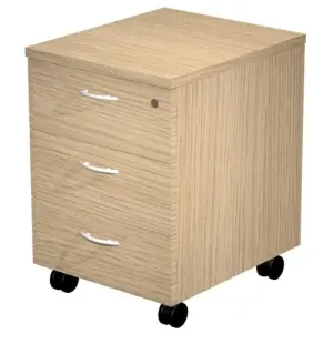 ARTEXPORT CAJONERA PRESTO 3 CAJONES C/RUEDAS GUÍAS METÁLICAS CERRADURA ROBLE -DESMONTADO-