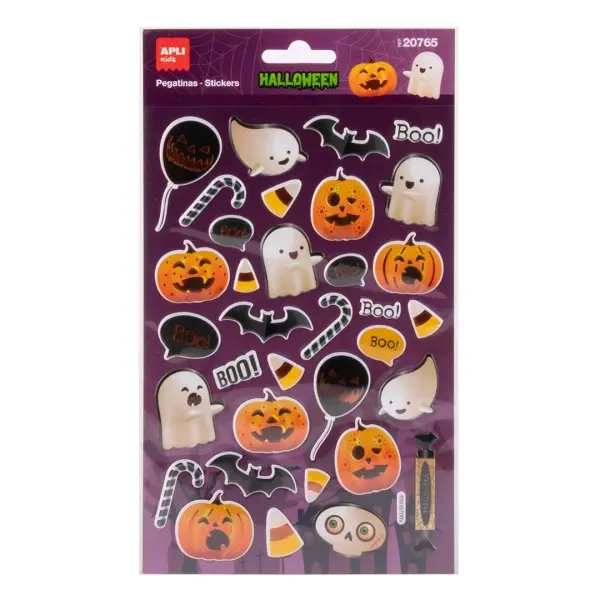 Apli Kids Booo! Pack de 35 Pegatinas de Halloween para Decorar Cuadernos y Agendas