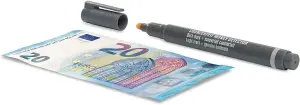 Safescan Bolígrafo Detector de Billetes Falsos - Verificación en 2 Segundos - Tinta de Yodo
