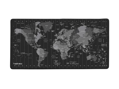 NATEC Time Zone Map Maxi Negro y Gris