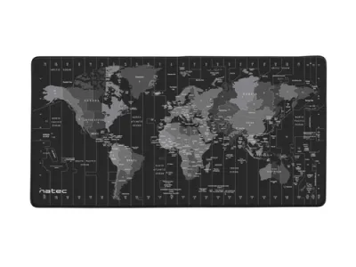 NATEC Time Zone Map Maxi Negro y Gris