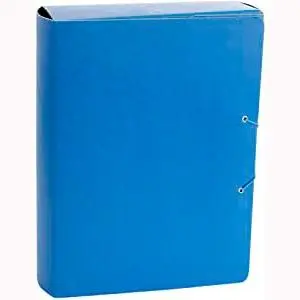 Fabrisa Carpeta De Proyectos 7cm Folio Cierre De Bota Con Gomas Cartón Gofrado Azul