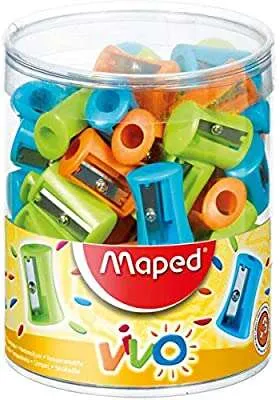 Maped Vivo Sacapuntas de Plástico con Cuchilla de Acero - Colores Surtidos