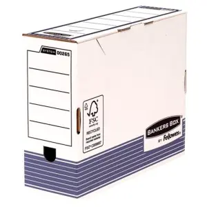 Fellowes Bankers Box Caja de Archivo A4 100mm Montaje Automático Fastfold Cartón Reciclado FSC