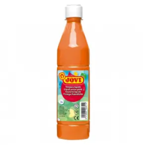 Jovi Témpera Líquida 500ml Color Naranja - Base Agua, Alto Poder Cubriente, Secado Rápido