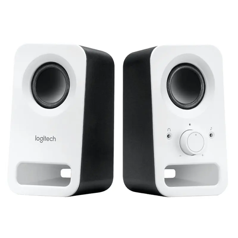 Logitech Z150 Altavoces Multimedia 2.0 6W - Entrada Jack 3.5mm - Toma de Auriculares - Cable de 1.80m - Color Blanco