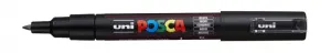 Posca PC-1M Marcador de Pintura 0.7mm Punta Conica Tinta Base Agua Color Negro