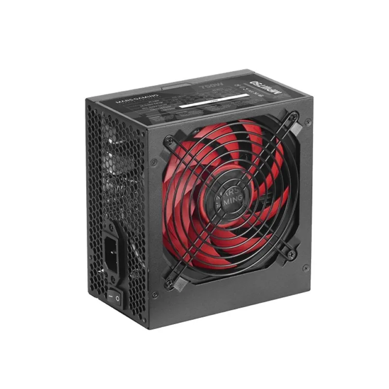 Mars Gaming Fuente De Alimentación MPIII 750W 85% Eficiencia PFC Activo Vent 12x12 14dB
