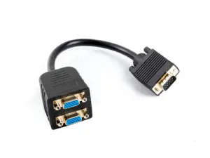 Lanberg Cable VGA 0,2 m D-Sub 2 x VGA D-Sub Negro