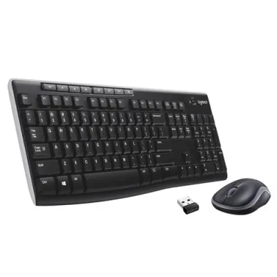 Logitech MK270 Teclado y Mouse Inalámbricos con Conectividad y Comodidad