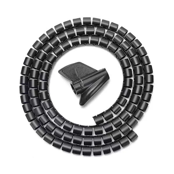 Aisens Organizador De Cable En Espiral 25mm Negro 1,0m