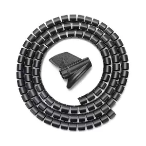 Aisens Organizador De Cable En Espiral 25mm Negro 1,0m