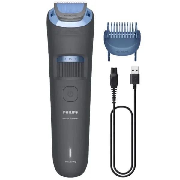 Philips Bt3617/15 Recortadora De Barba Series 3000 - Cuchillas Autoafilables Con Puntas Redondeadas - 20 Posiciones 0.5‑10Mm Con Dial De Precision - Tecnologia Lift & Trim Para Recorte Uniforme  - 60Min De Uso Inalambrico