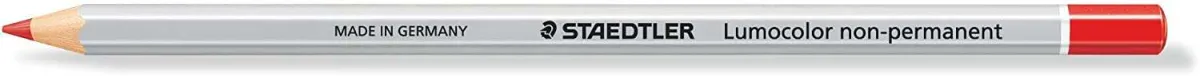 Staedtler Lumocolor 108 Lapiz De Color Hexagonal - Especial Para Superficies Lisas - Marcado Opaco - Color Rojo