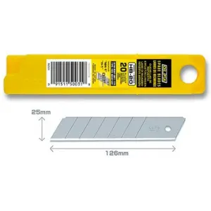 Olfa Cuchilla Fracturable 100X25mm - Repuesto Cutter 20 Cuchillas