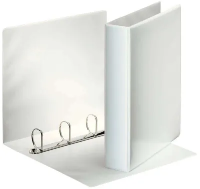 Esselte Carpeta Canguro A4 4 Anillas Mixtas 40mm 2 Bolsillos Exteriores Color Blanco FSC