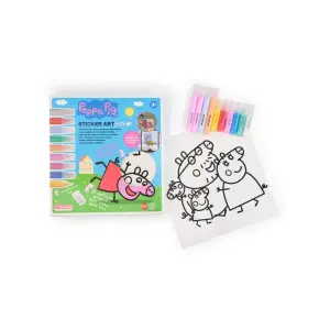 Comansi Sticker Art Junior Peppa Pig - Pegatinas Creativas para Ventanas  - Manualidades Infantiles - Surtido Temático