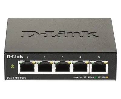 D-Link DGS-1100-05V2 Switch Semigestionable 5 Puertos Gigabit No Rack