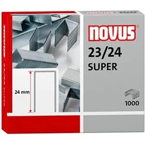 Novus Grapas Super 23/24 para Grapadoras de Gruesos - Caja 1000 Unidades