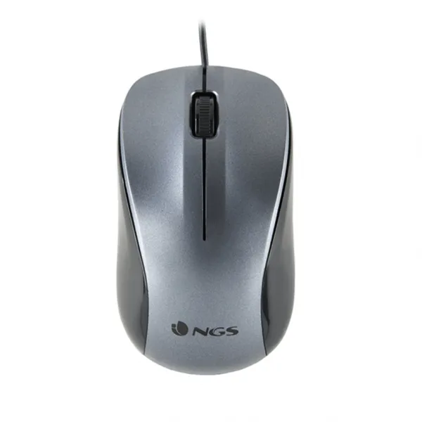 NGS Mouse Crew Gray con Cable 1200 DPI - Precisión y Estilo
