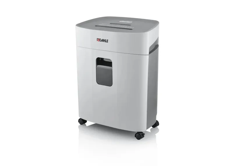 Dahle Papersafe 240 Destructora De Papel Manual Corte En Particulas P-4 - Destruye Hasta 10 Hojas - Papelera De 25L - Con Ruedas - Apta Para Papel, Tarjetas, Cd´s - Color Gris