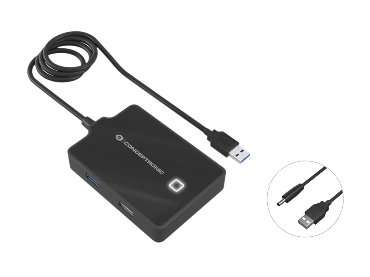 HUB USB 2.0 & 3.0 CONCEPTRONIC HUBBIES10B 4 Puertos 90cm