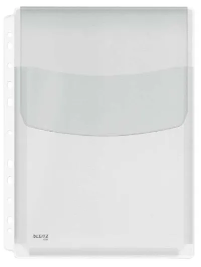 Leitz Pack de 5 Fundas Fuelle A4 Multitaladro 200 Hojas PVC 170 Micras Expansibles 20mm