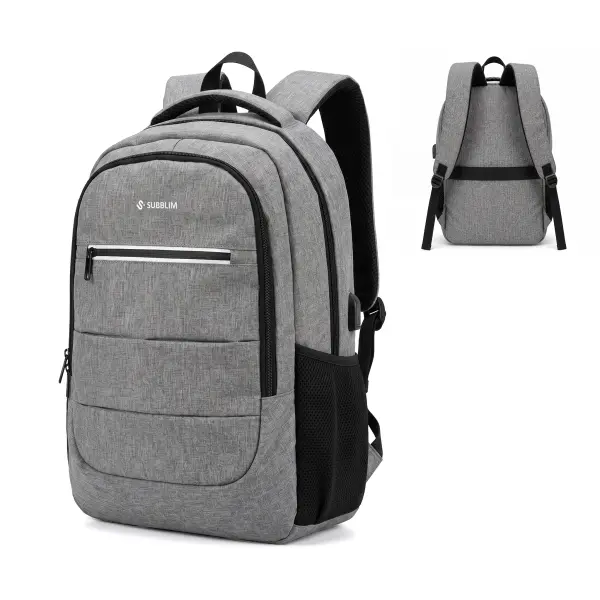 Subblim City Plus Mochila para Portátil 16" - 26L, Resistente al Agua, USB-C, Gris