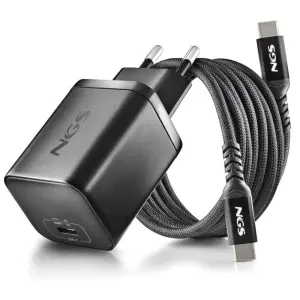 NGS Cargador GaN 65W para Portátiles ASUS - USB-C Power Delivery y PPS - Incluye 8 Conectores DC y Cable USB-C 1.5m
