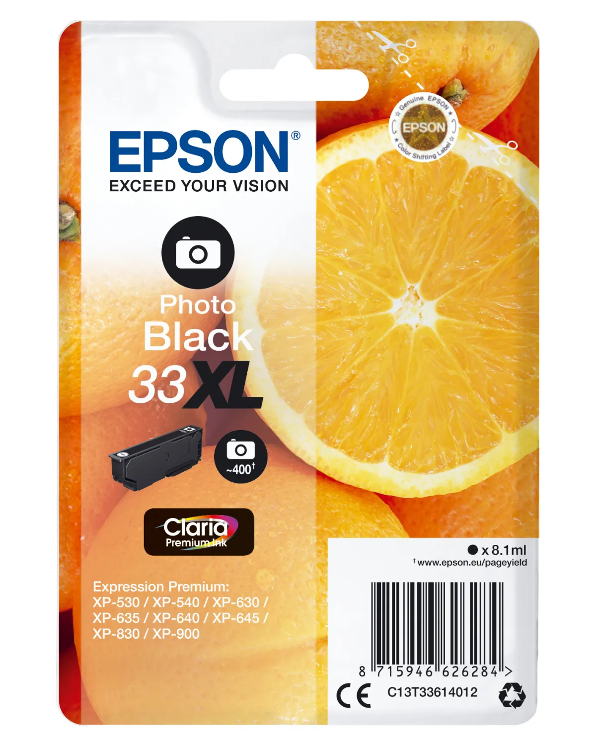 Epson T3361 (33XL) Negro Cartucho de Tinta Original - C13T33614012