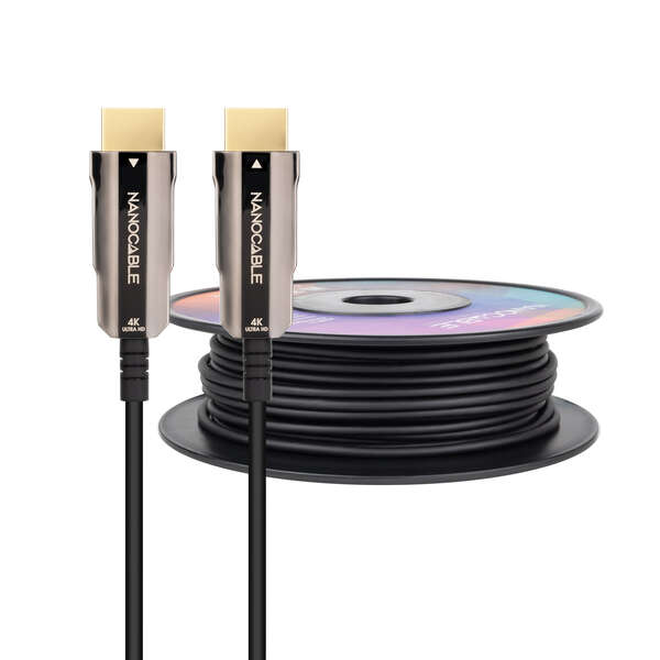 Nanocable Cable Hdmi V2.0 Aoc Macho A Hdmi V2.0 Macho 100M - 4K@60Hz 18Gbps - Color Negro