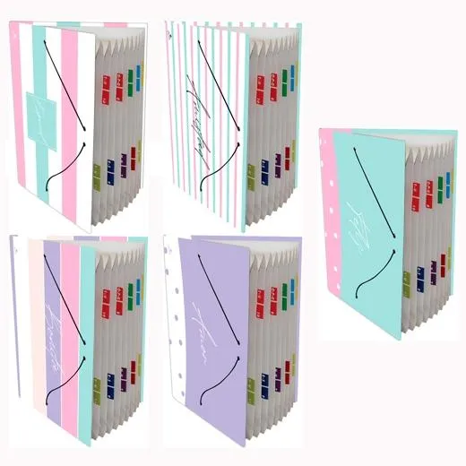 Mariola Carpeta Fuelle Acordeón 12 C/Goma Folio Cartón Forrado Plastificado Diseños Surtidos