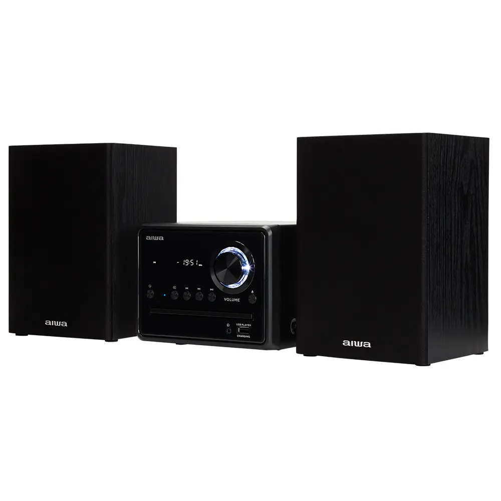 Aiwa Micro Cadena de Música Bluetooth 4.2 con Reproductor de CD/USB y Radio FM