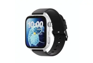 Savefamily Reloj Inteligente Smartwatch Infantil SaveWatch Plus 2 - Pantalla Amoled - Carcasa Blanca - Correa Silicona Negra