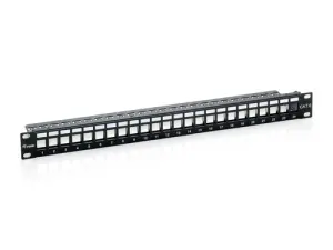 PATCH PANEL VACIO CAT.6 APANTALLADO 24 PUERTOS KEYSTONE 1U