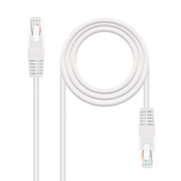 Nanocable Cable Red Latiguillo Rj45 Cat.6 Utp Awg24 - 25 Cm - Color Blanco