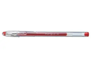 Pilot Bolígrafo de Gel G1 Recargable 0.5mm Punta de Bola Cuerpo Transparente Rojo