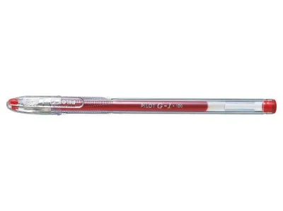 Pilot Bolígrafo de Gel G1 Recargable 0.5mm Punta de Bola Cuerpo Transparente Rojo