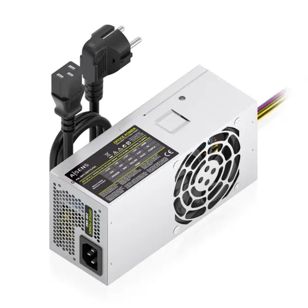 Aisens Fuente de Alimentación 500W TFX con Ventilador de 80mm y Cable Incluido - Plata