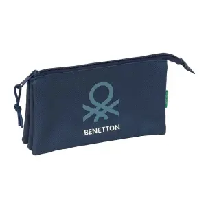 Safta Portatodo Antracita con 3 Compartimentos y Cremalleras - 0.6L - 220x30x120mm - Azul Marino