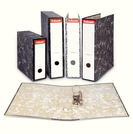 Esselte Archivador Palanca Folio Lomo Ancho Cartón Jaspeado