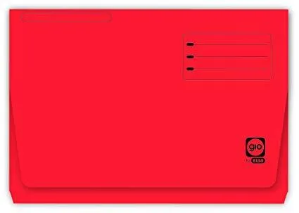 Gio Subcarpeta Con Bolsa Y Solapa Rojo Intenso Cartulina Folio 320Gr -25U-