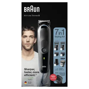 Braun MGK5345 Depiladora Todo-en-Uno Para Barba, Batería, 2.1 cm, Negro/Azul