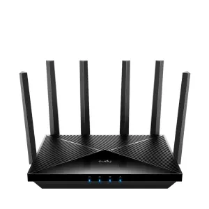 Cudy Router WiFi 7 Dual Band Gigabit BE6500 - Hasta 1000Mbps - 4 Puertos - 4 Antenas 5dBi - MU-MIMO - Negro