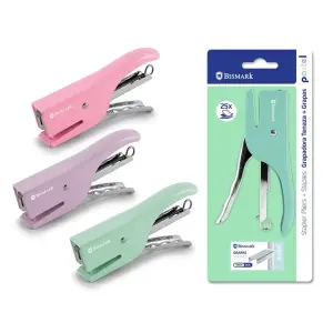 Bismark Grapadora de Tenaza con 1000 Grapas 24/6 - Capacidad de 25 Hojas - Diseño Ergonómico